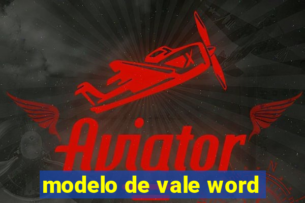 modelo de vale word